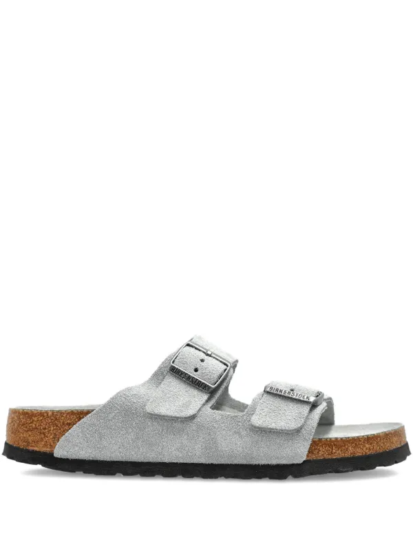 Birkenstock Sandália Arizona Com Fivela | Cinza | FARFETCH BR