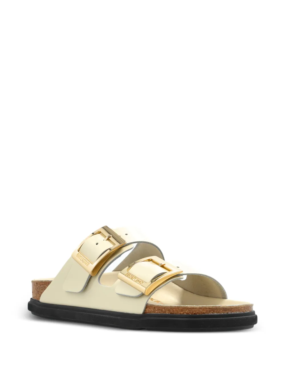 Birkenstock Arizona Droplet leren sandalen Beige