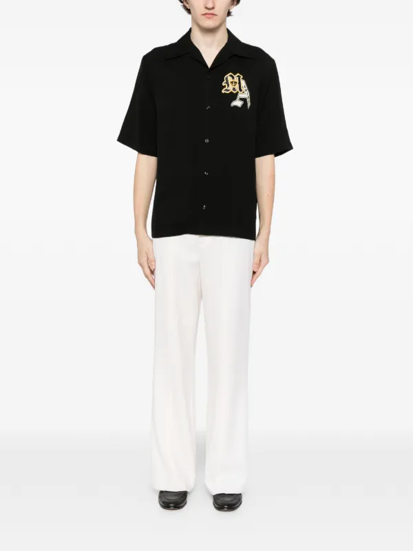 AMIRI varsity-patch Shirt | Black | FARFETCH IN
