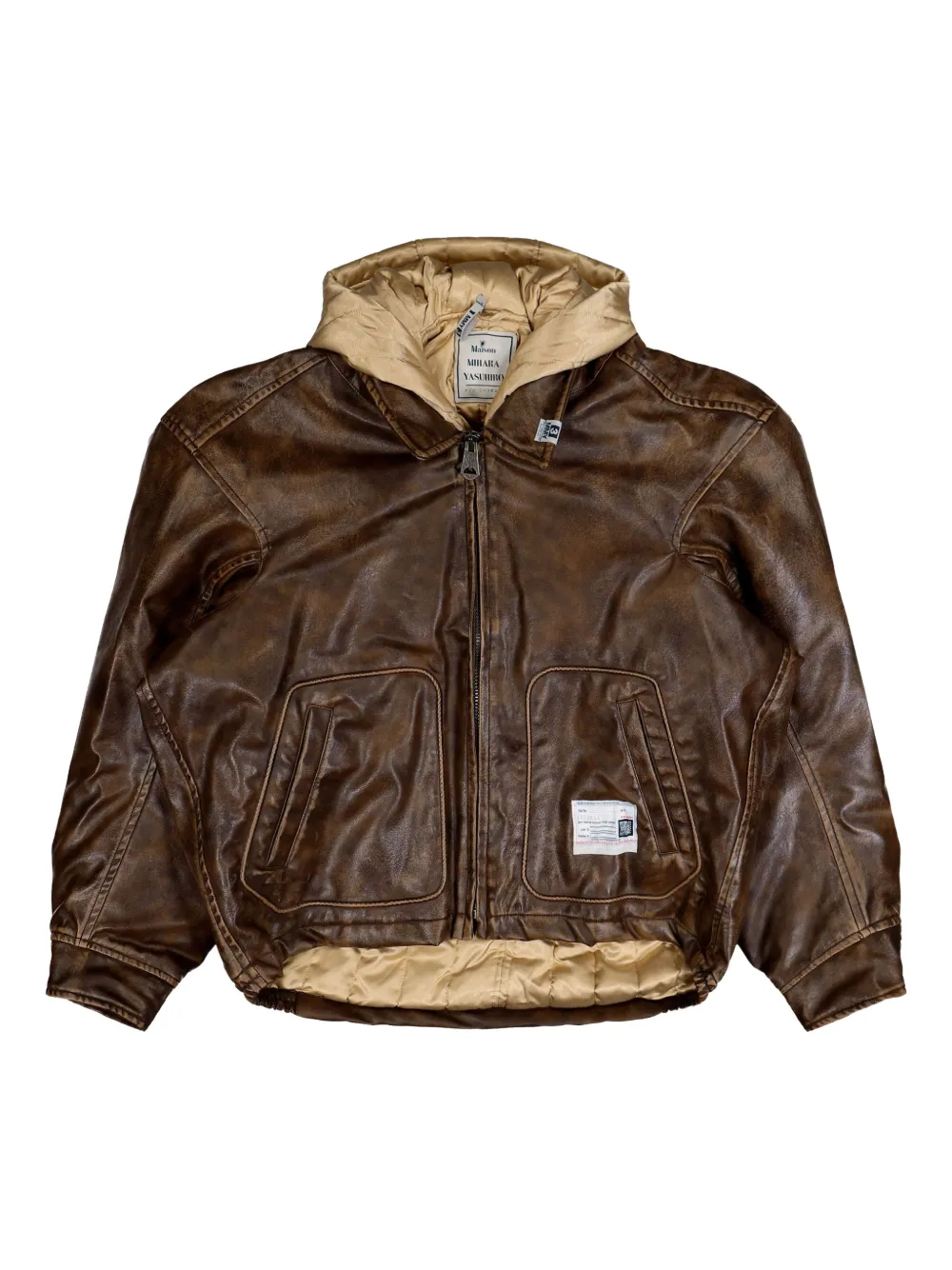 Maison MIHARA YASUHIRO hood zip jacket | Brown | Image 1