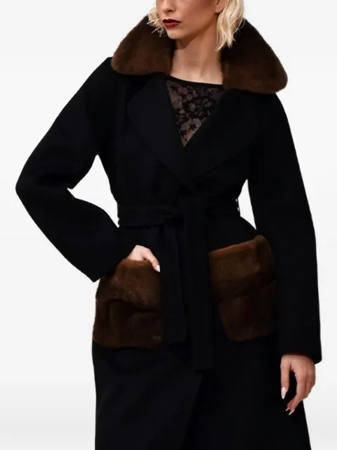 Poche Paris single-breasted belted coat