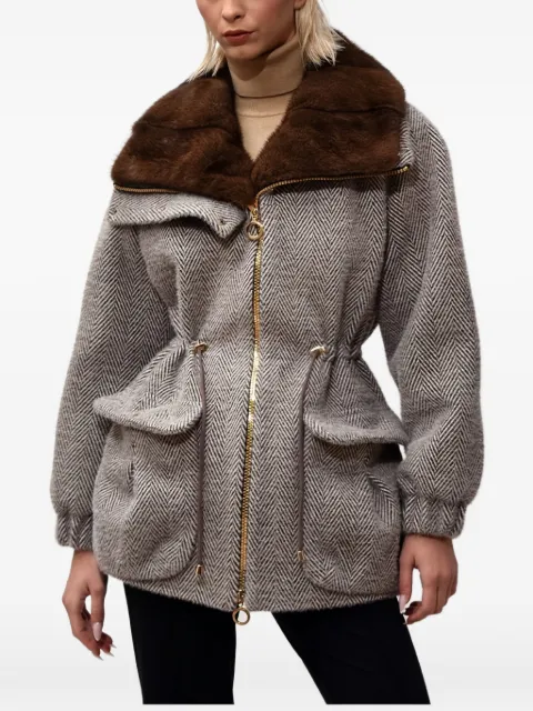 Poche Paris herringbone-pattern jacket