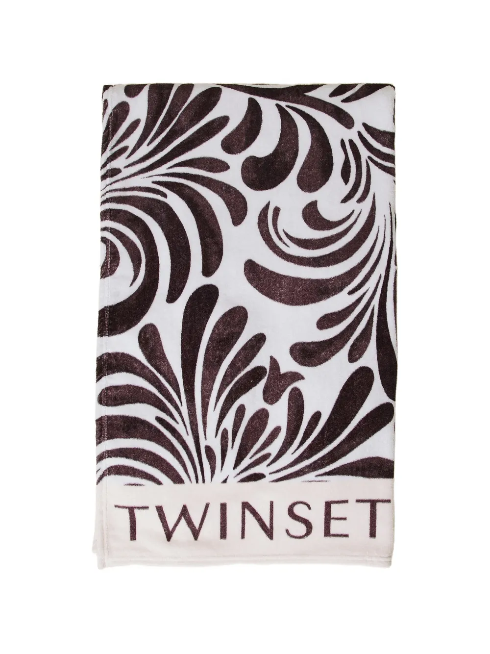 TWINSET Telo da mare con logo - Bianco