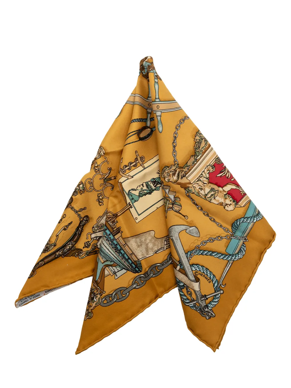 Hermès Pre-Owned 2010-2025 Musee Silk handkerchief - Marrone