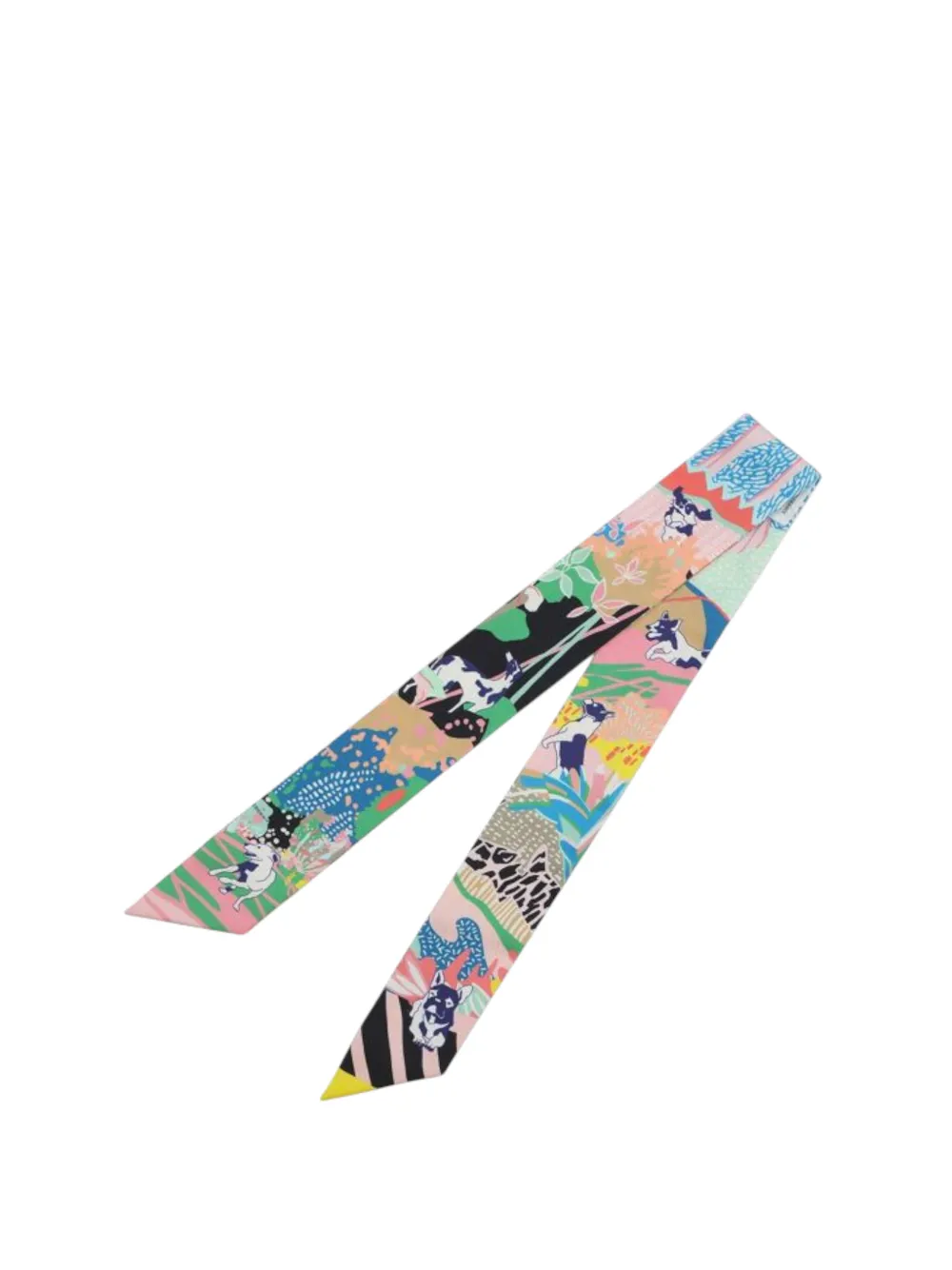 Hermès Pre-Owned 2023 En Liberte Silk Twilly Scarf scarves - Blu