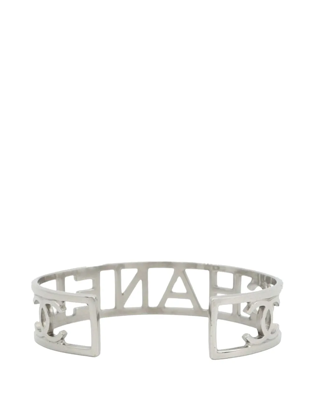 2015 Silver Plated Cutout Logo Cuff Bracelet Costume Bracelet