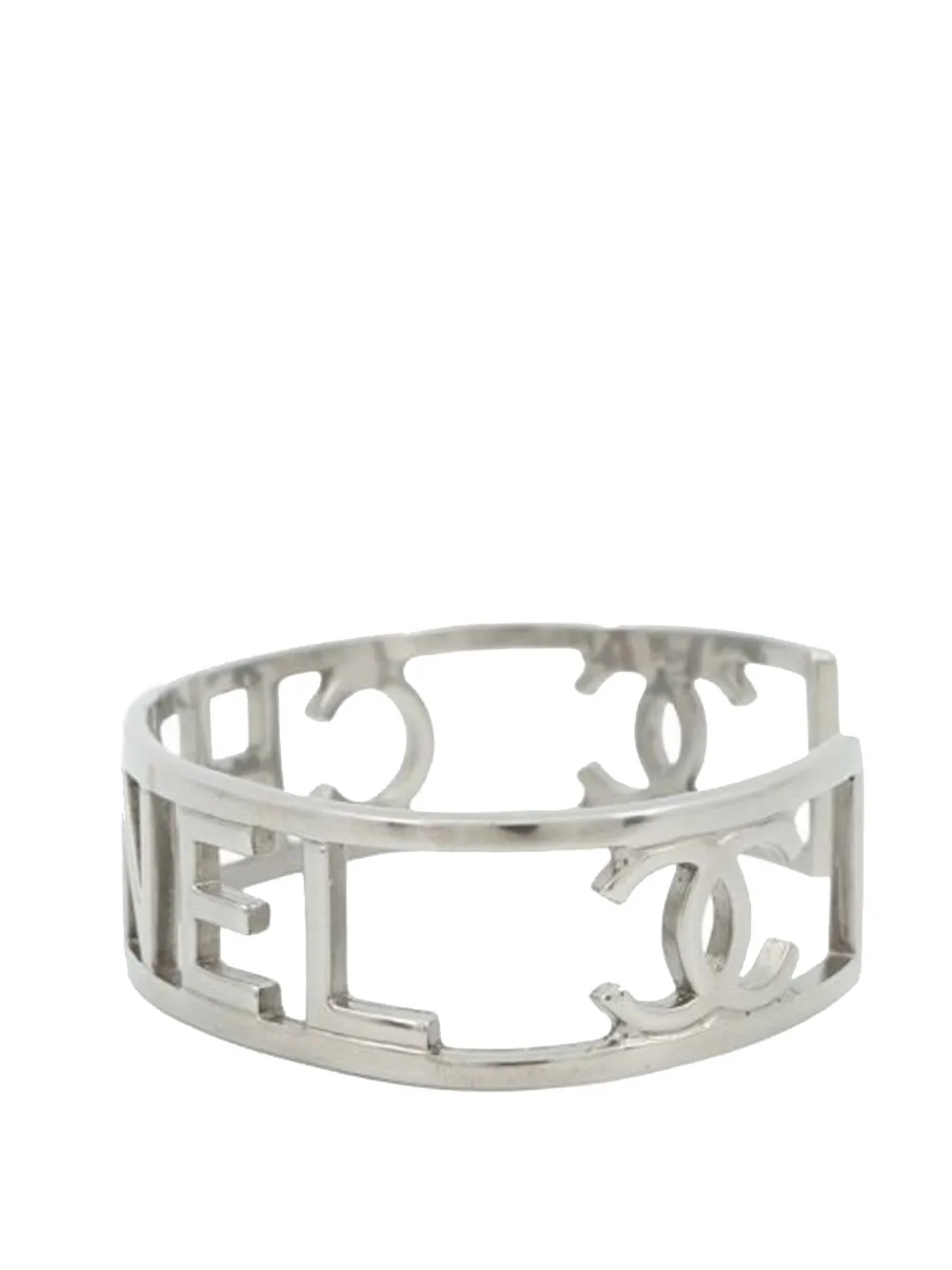 2015 Silver Plated Cutout Logo Cuff Bracelet Costume Bracelet