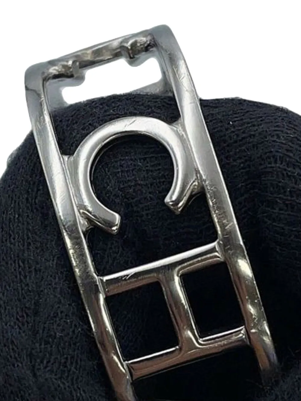 2015 Silver Plated Cutout Logo Cuff Bracelet Costume Bracelet