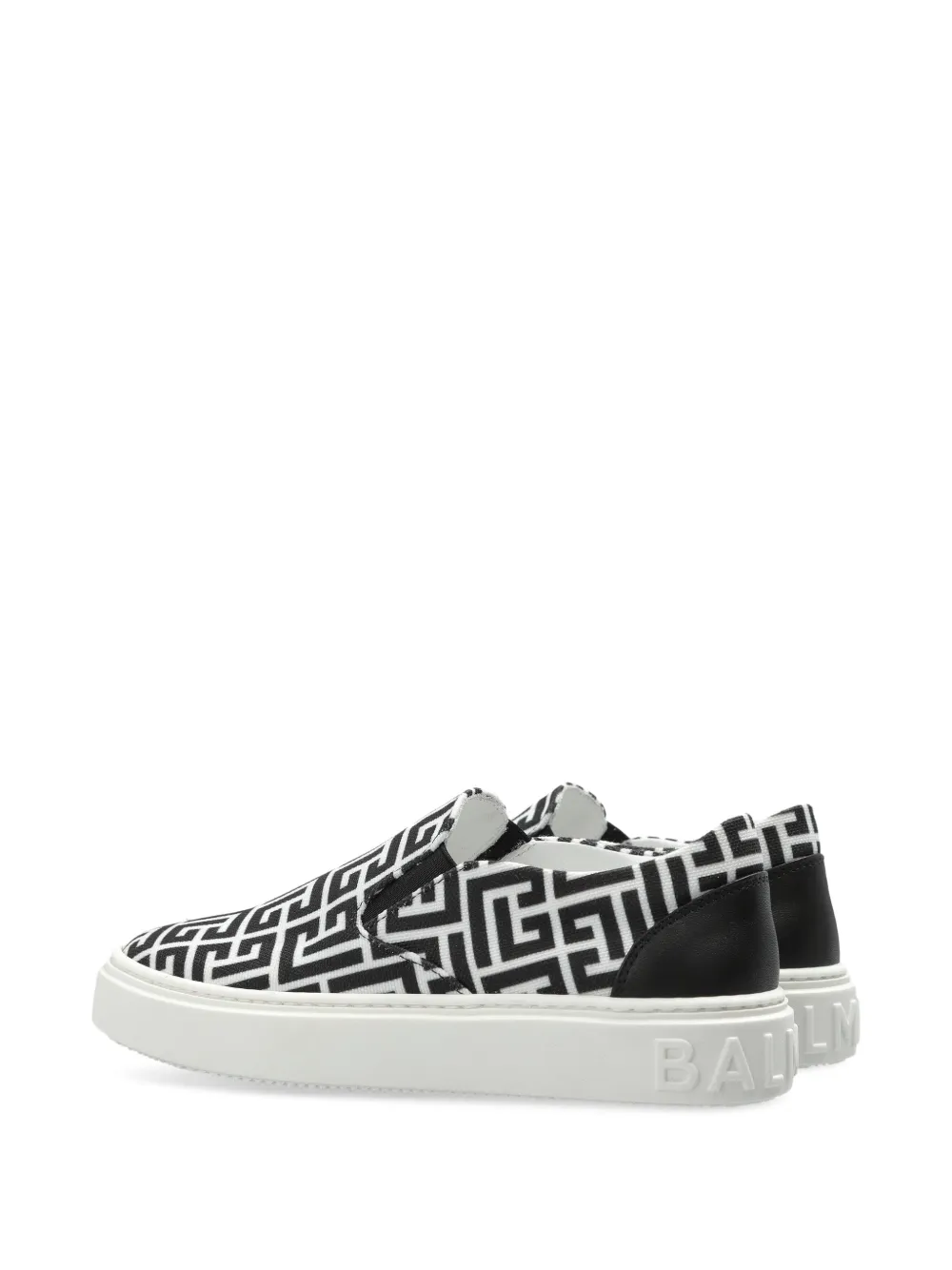 Balmain Kids Sneakers met geometrische print Zwart