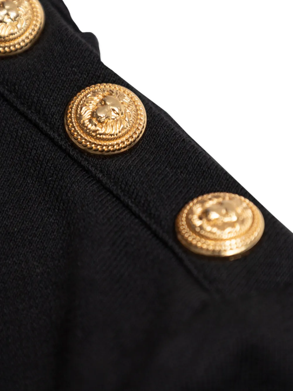  Balmain Kids Buttoned Logo Sweatshirt - Black 