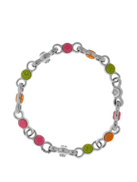 Casablanca Silberfarbene Halskette mit Blumen