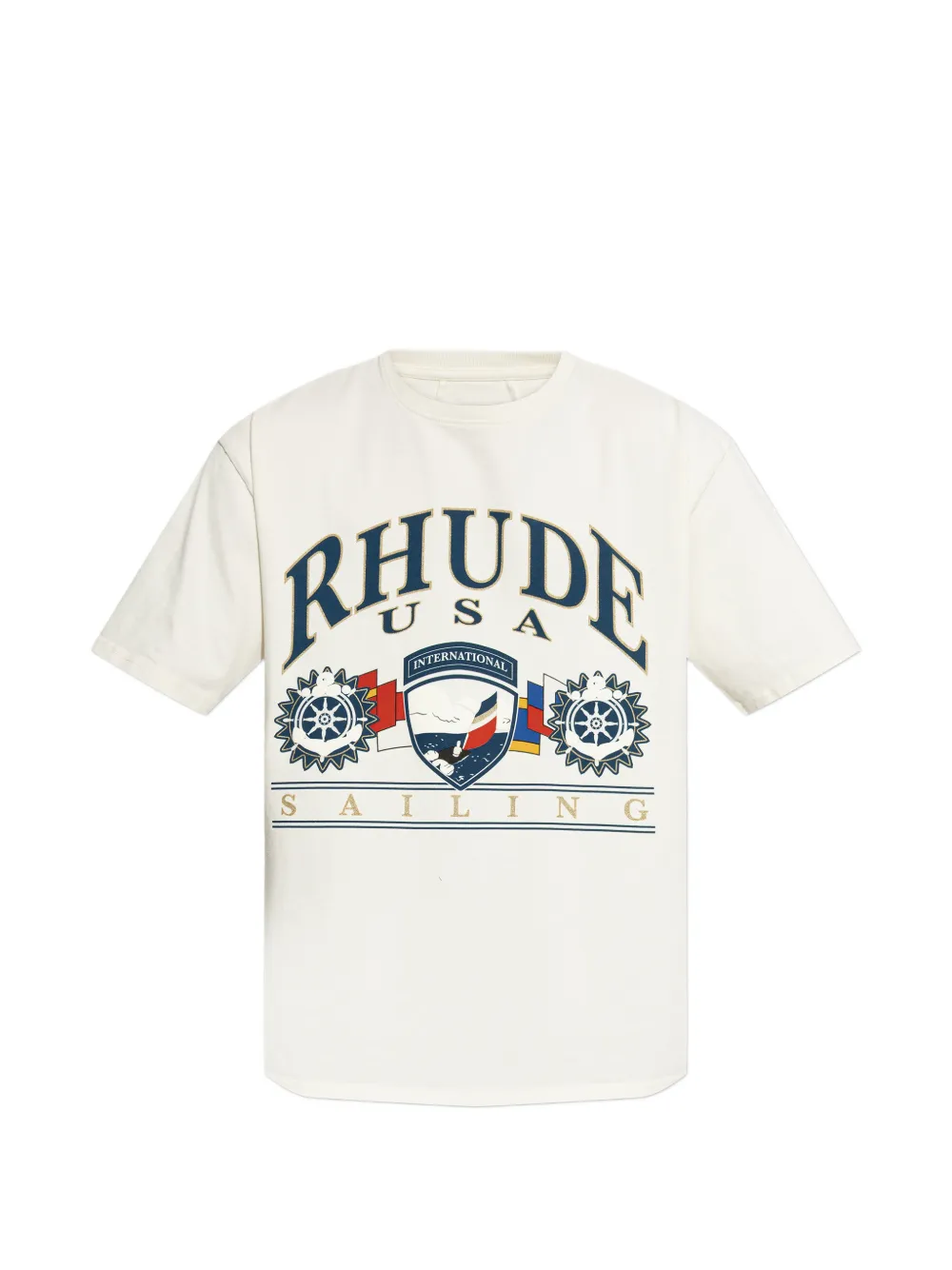 RHUDE graphic T-shirt - Nude