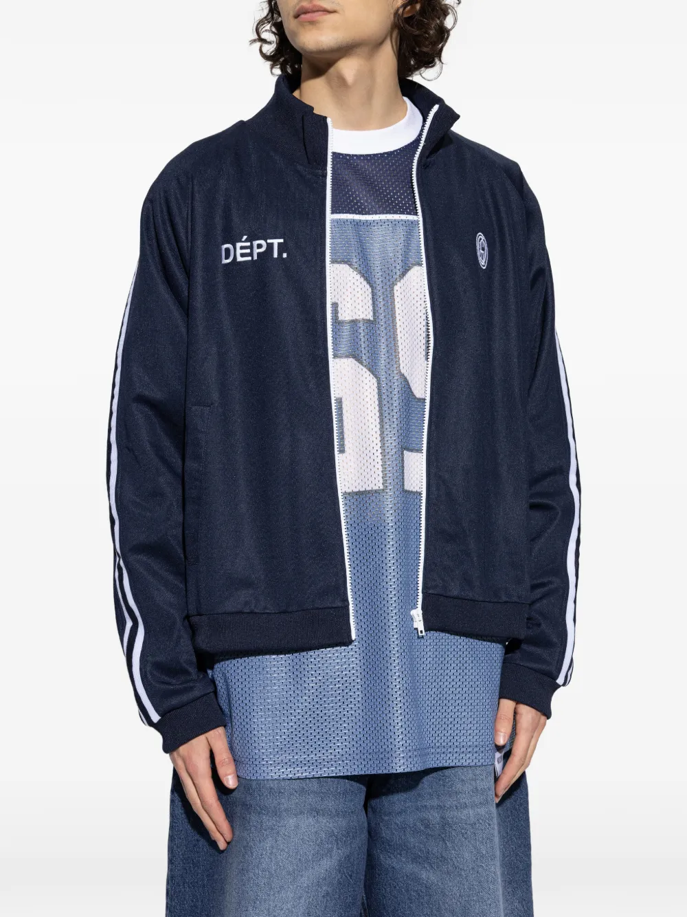  Gallery Dept. Stripe Zip-up Jacket - Blue 