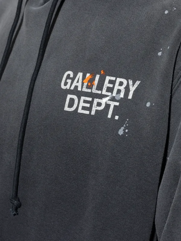 GALLERY DEPT. Logo Hoodie | Black | FARFETCH