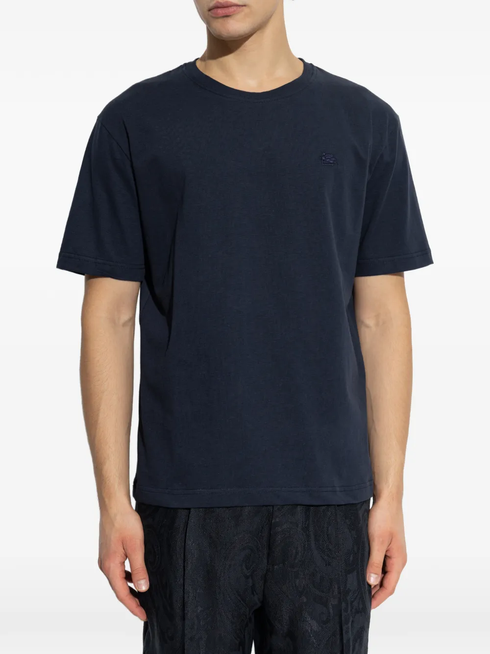 ETRO T-shirt met borduurwerk Blauw