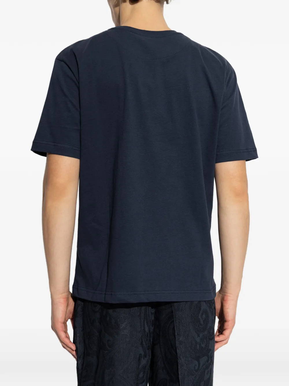 ETRO T-shirt met borduurwerk Blauw