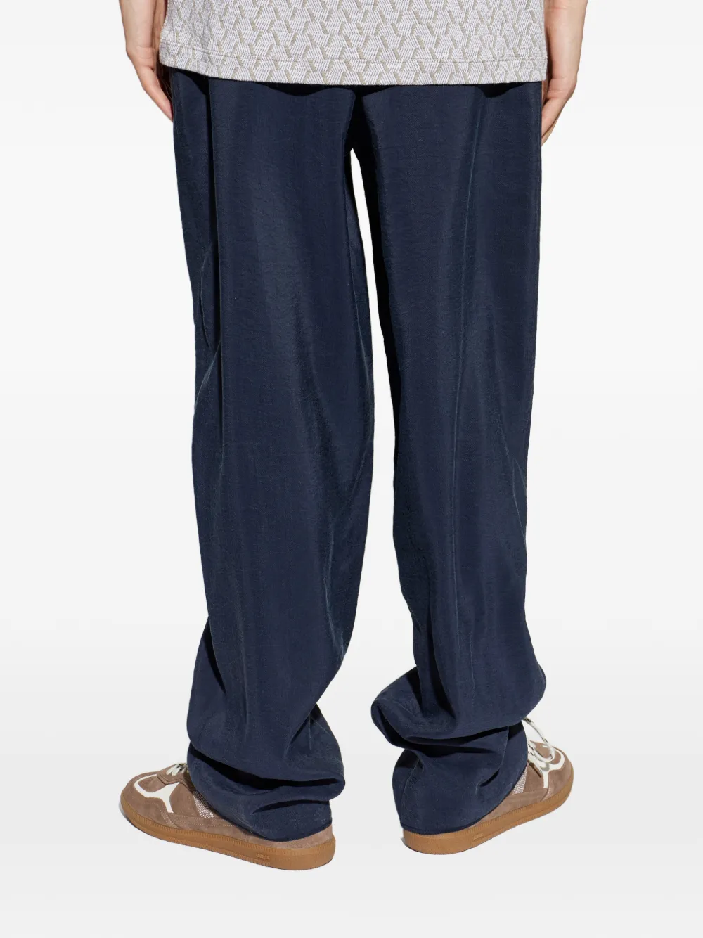 Giorgio Armani wide-leg Trousers | Blue | FARFETCH IL