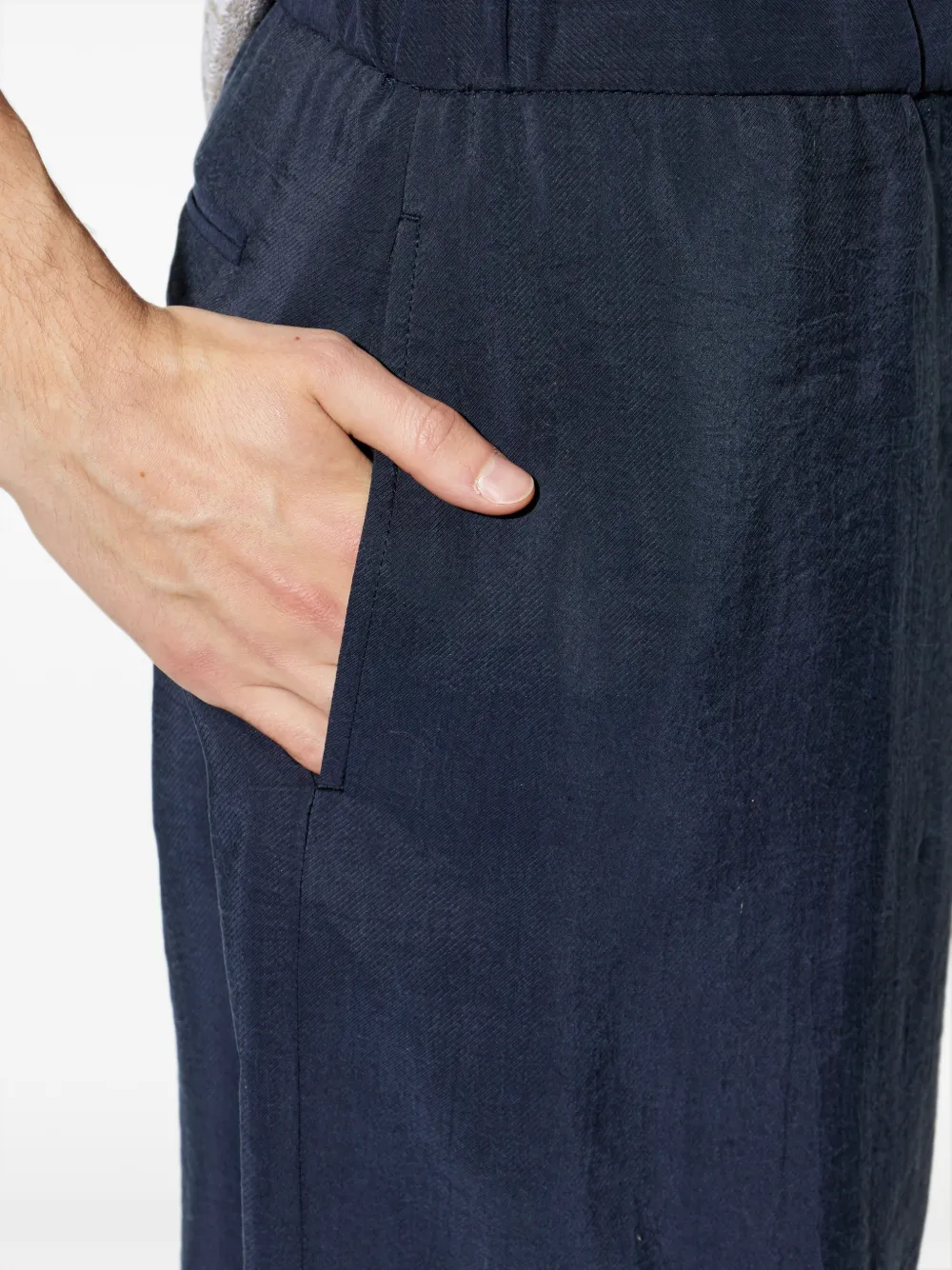 Giorgio Armani Broek met wijde pijpen Blauw