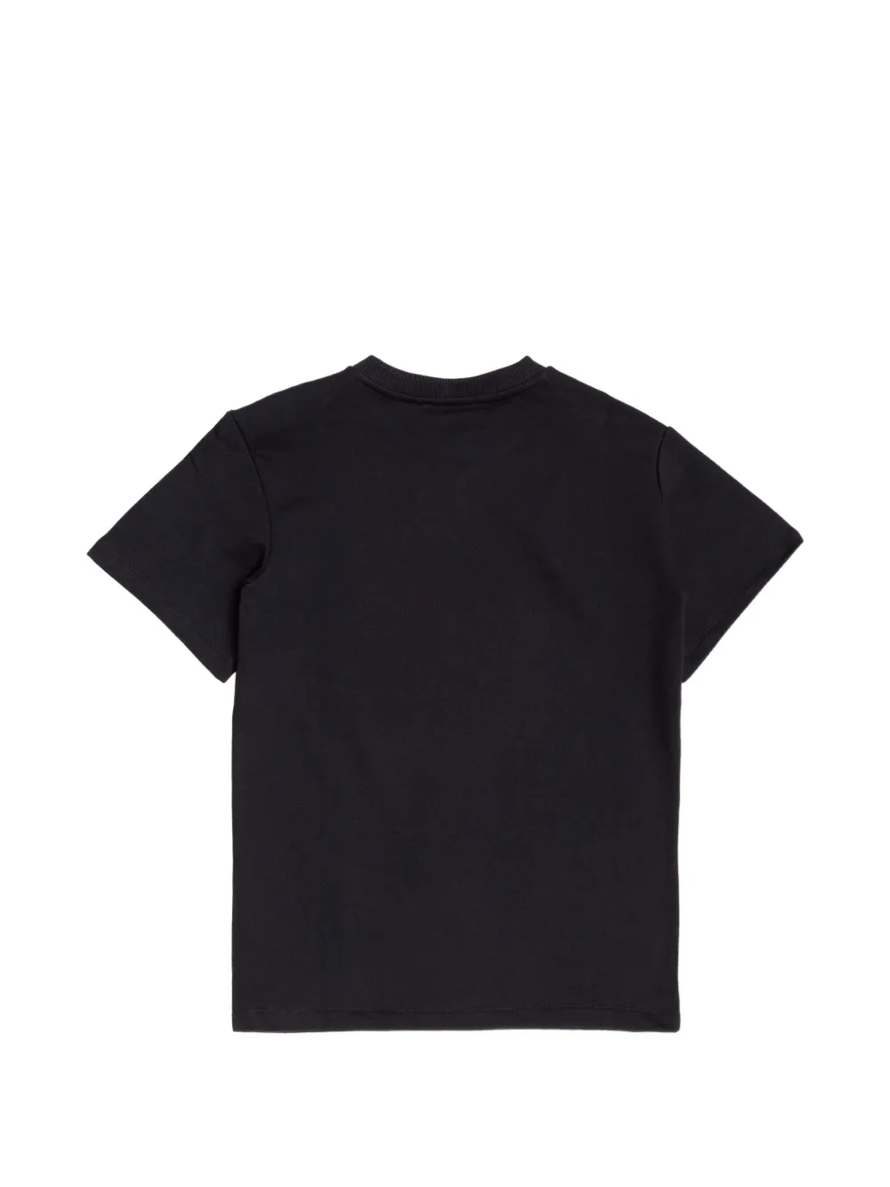 Balmain Kids T-shirt met gouden knoop en logo Zwart