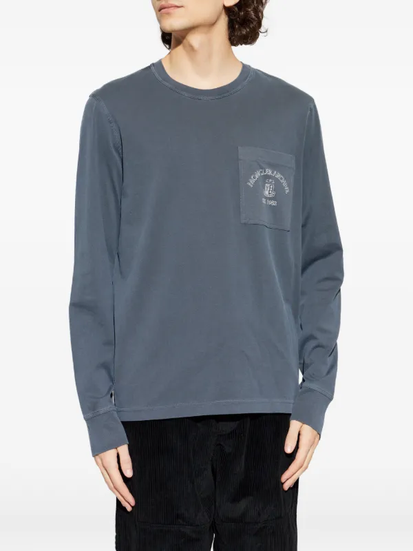 Moncler Camiseta Mangas Longas | Azul | FARFETCH BR