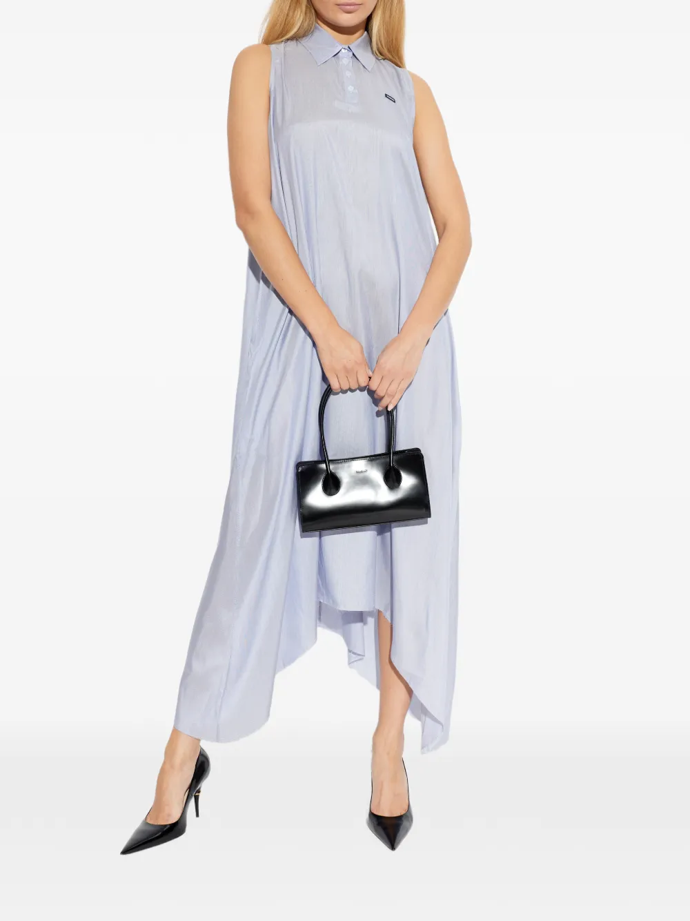  Vetements Silk Maxi Dress - Blue 