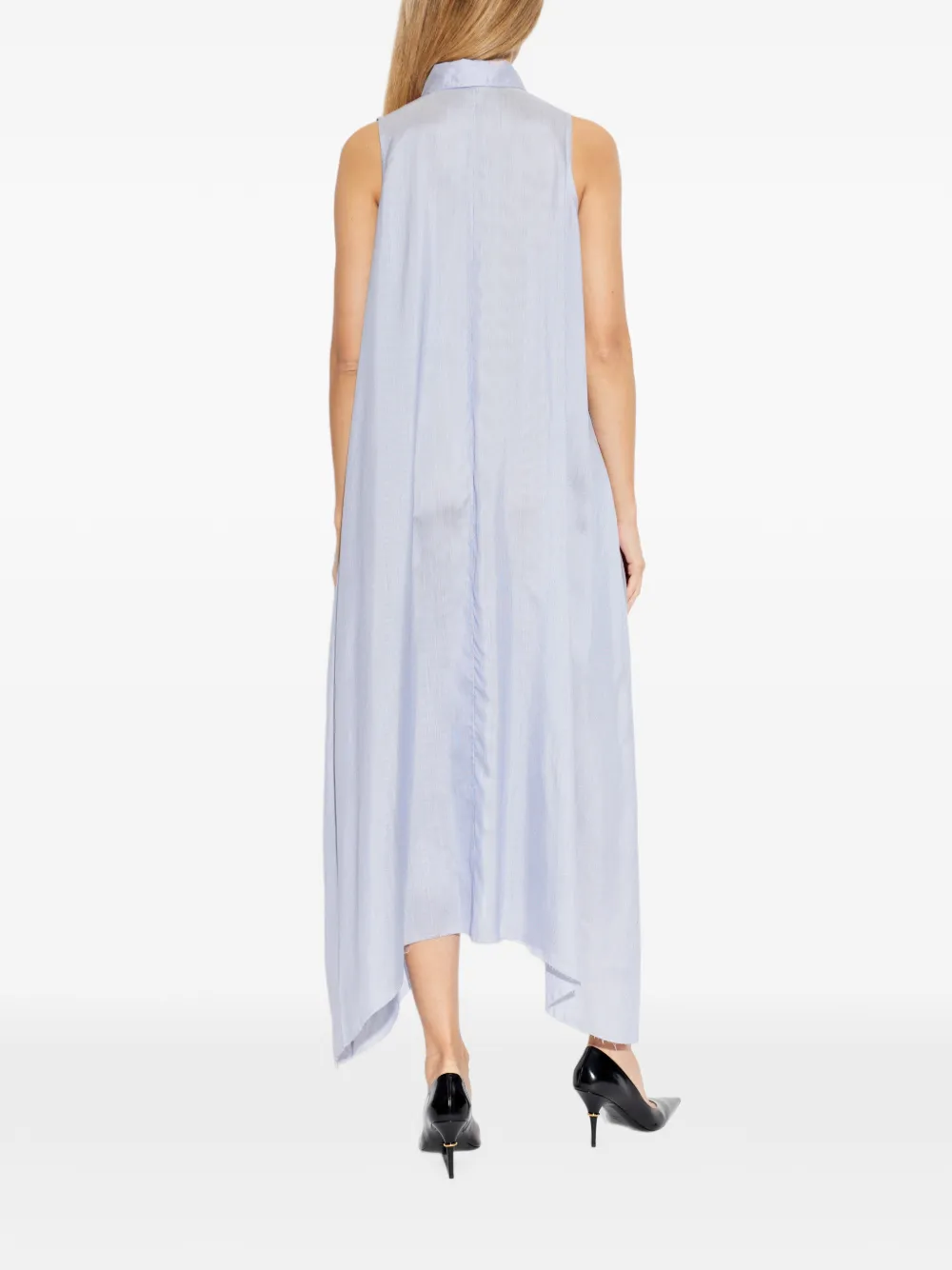 VETEMENTS Zijden maxi-jurk Blauw
