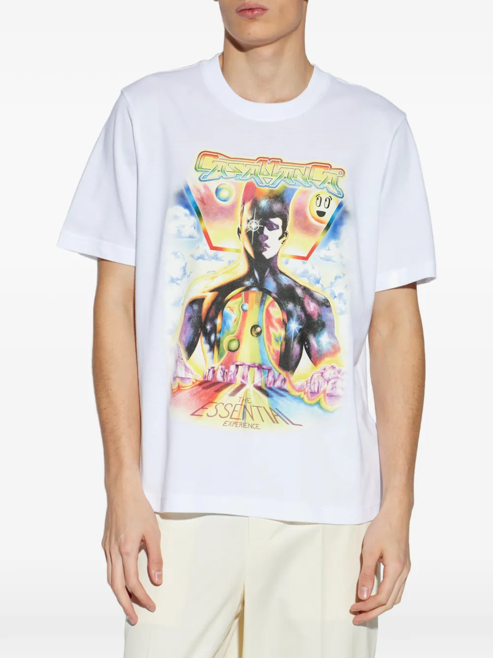 Casablanca T-shirt met grafische print Wit