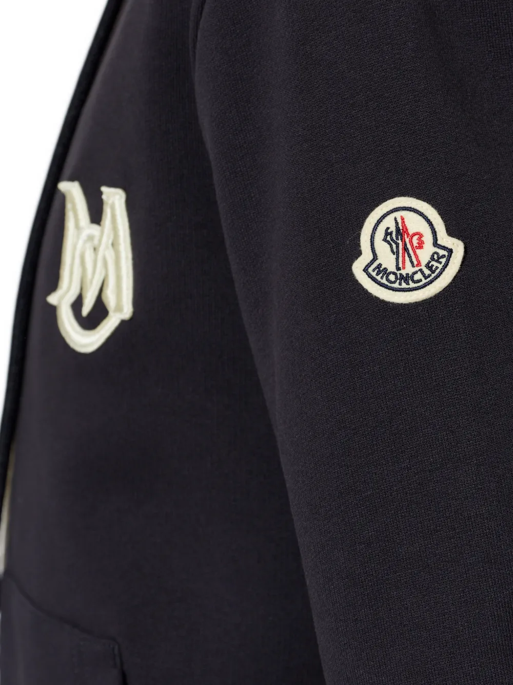 Moncler logo-embroidered Hoodie | Blue | FARFETCH