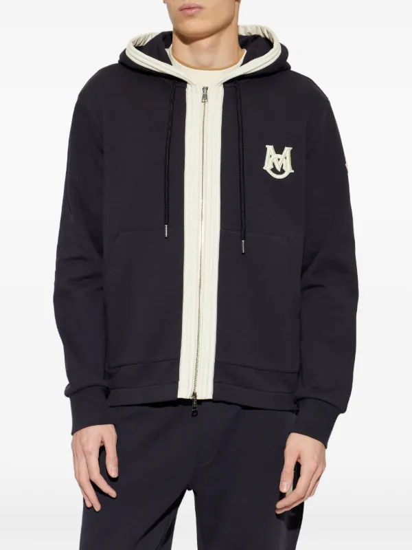 Moncler ロゴ パーカー | ブルー | FARFETCH JP