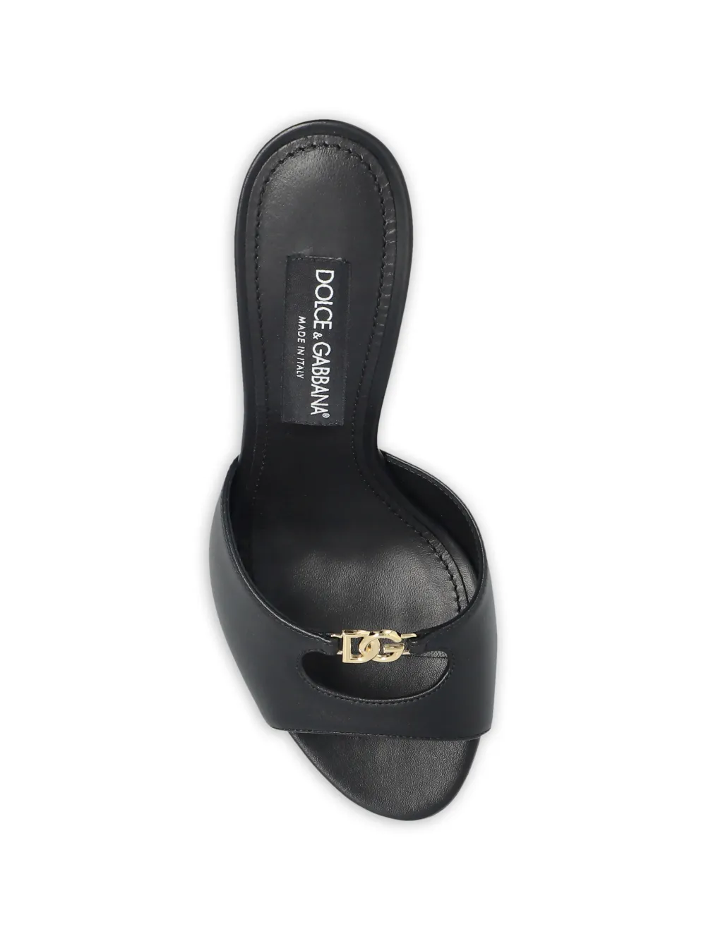  Dolce & Gabbana Cutout Logo Mules - Black 