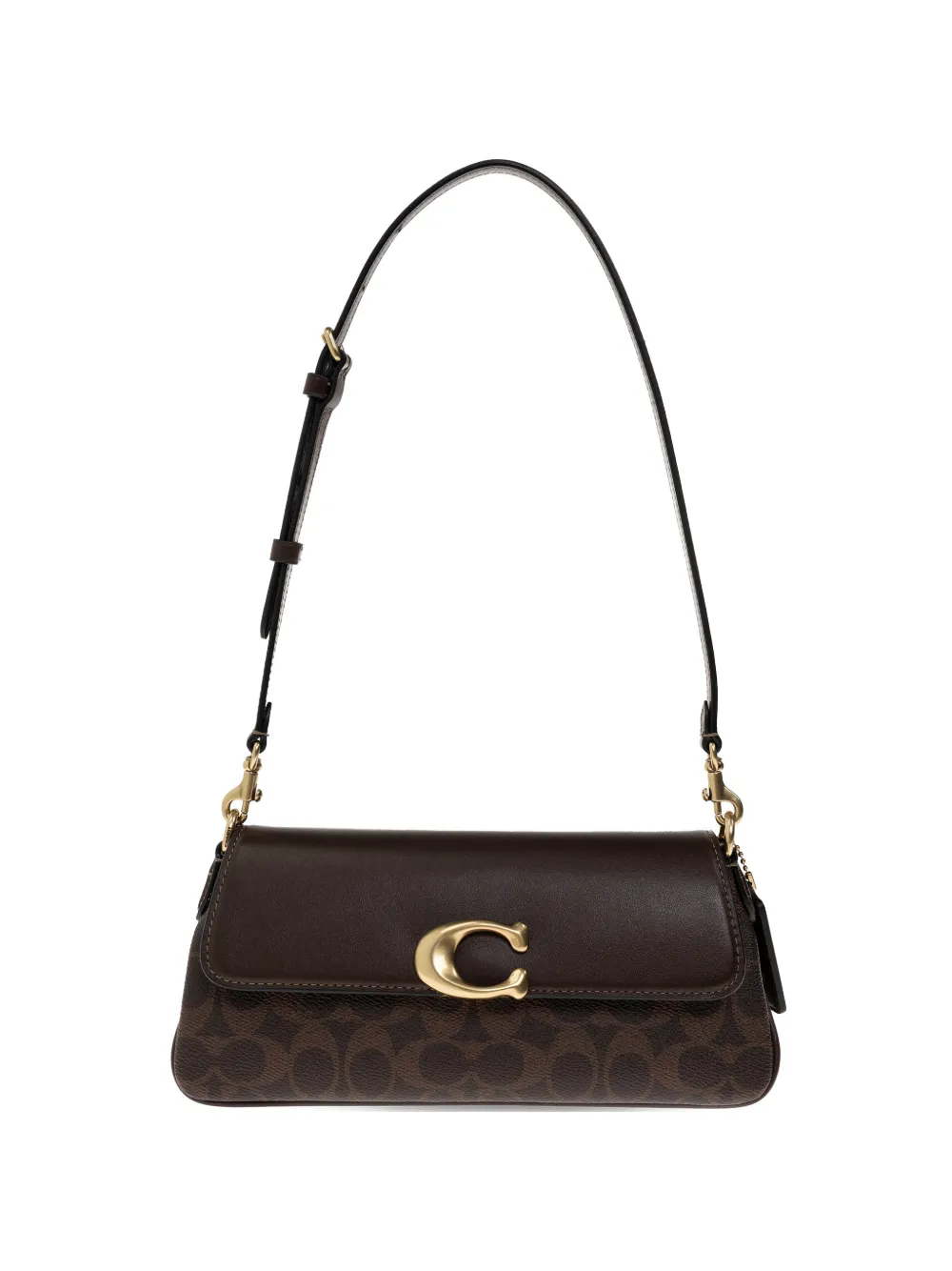 Coach logo shoulder bag - Marrone