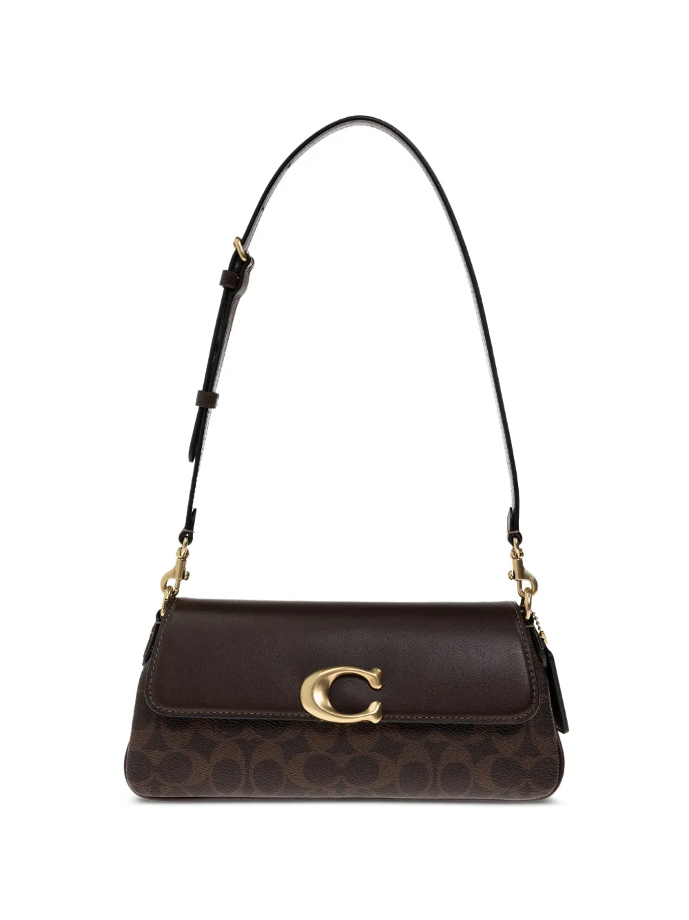Coach logo shoulder bag - Marrone