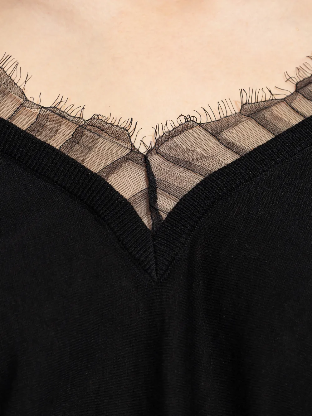 Lace V-Neck Sweater