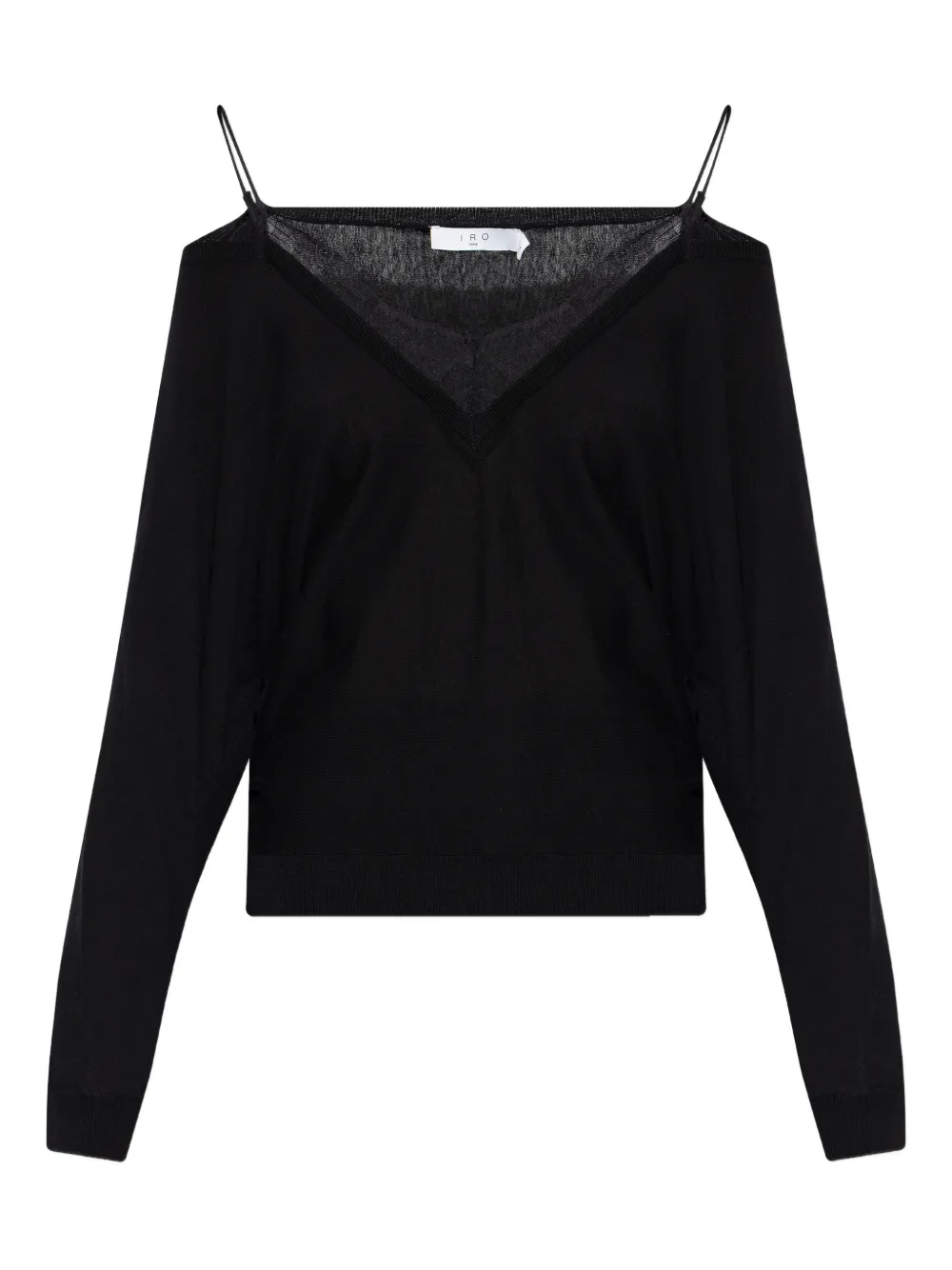 IRO lace V-neck sweater - Nero