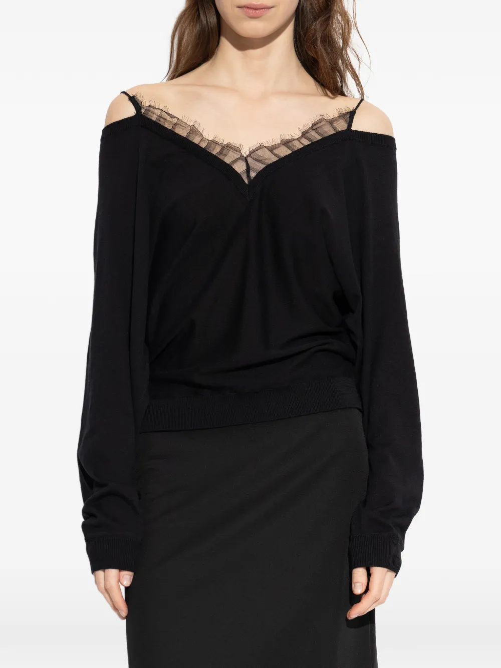 Lace V-Neck Sweater
