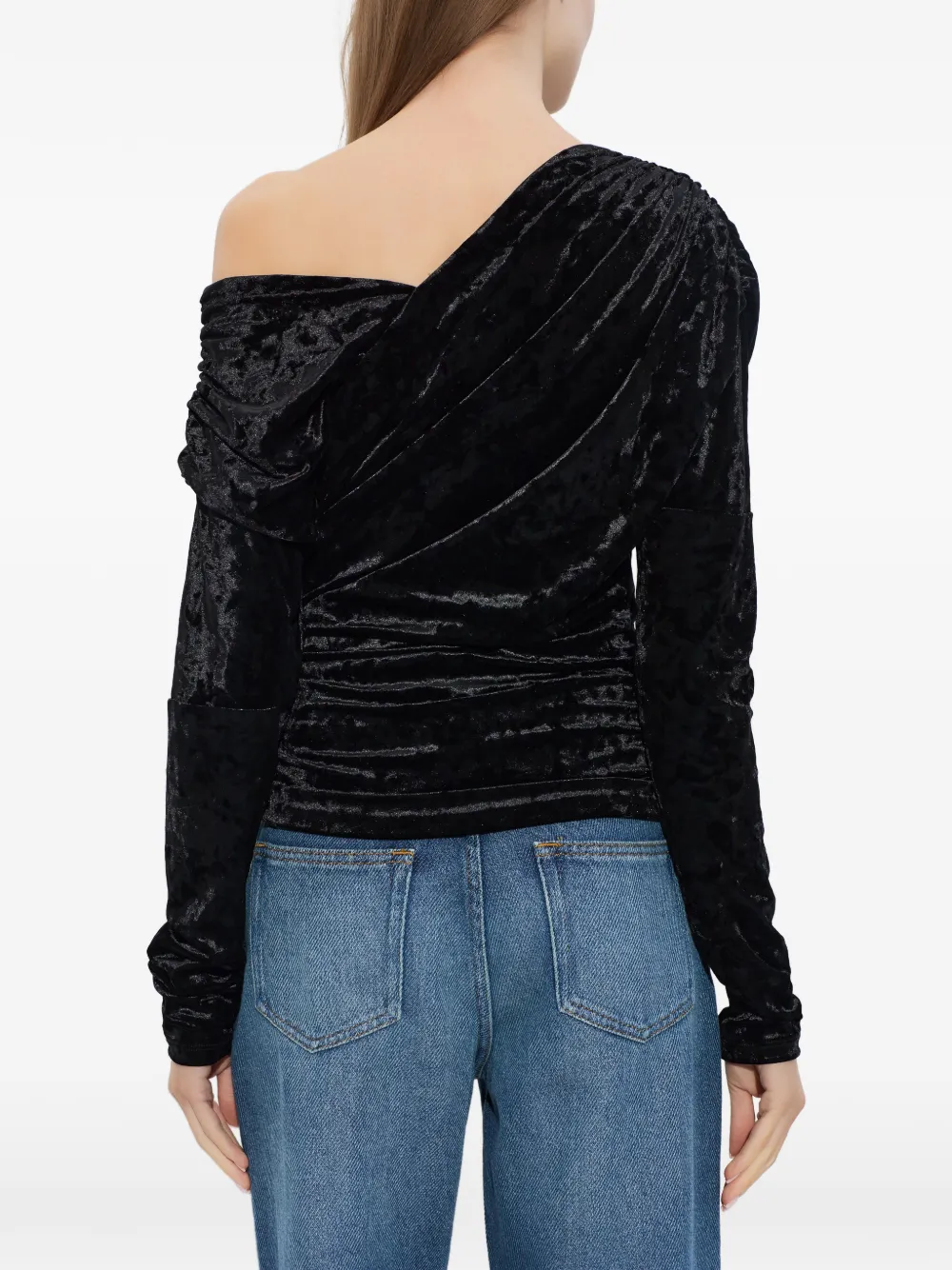 GANNI Asymmetrische top Zwart