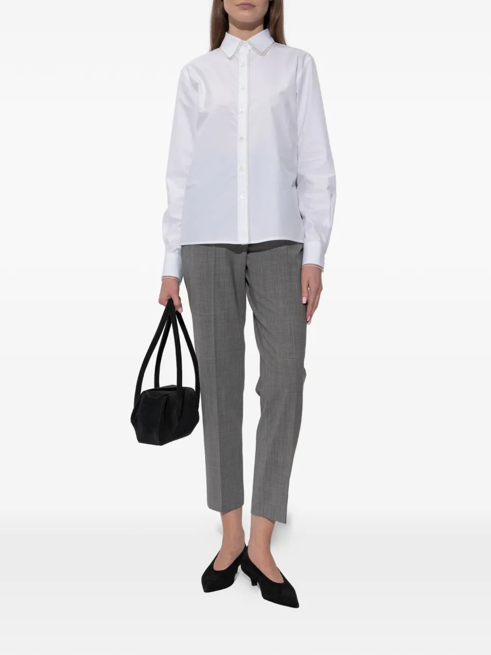 Fabiana Filippi pressed-crease trousers - Grijs