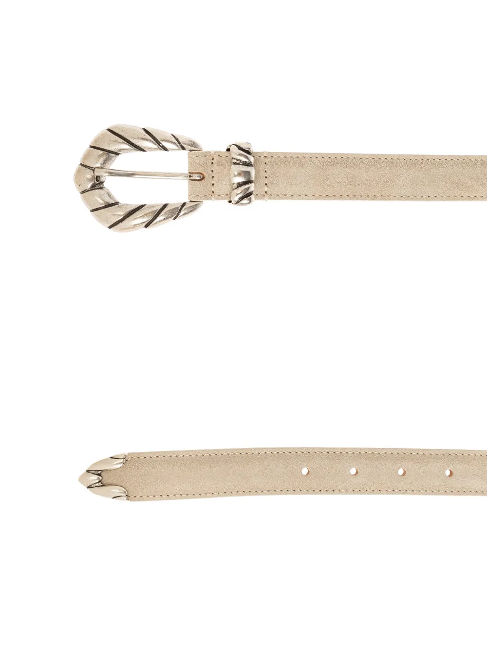  Iro Textured-buckle Belt - Neutrals 