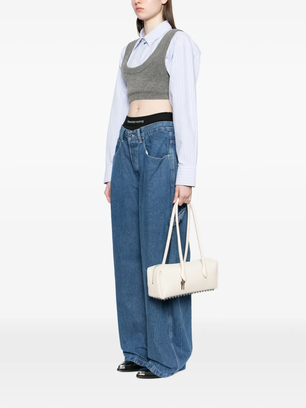 Alexander Wang Roux leren shopper Beige