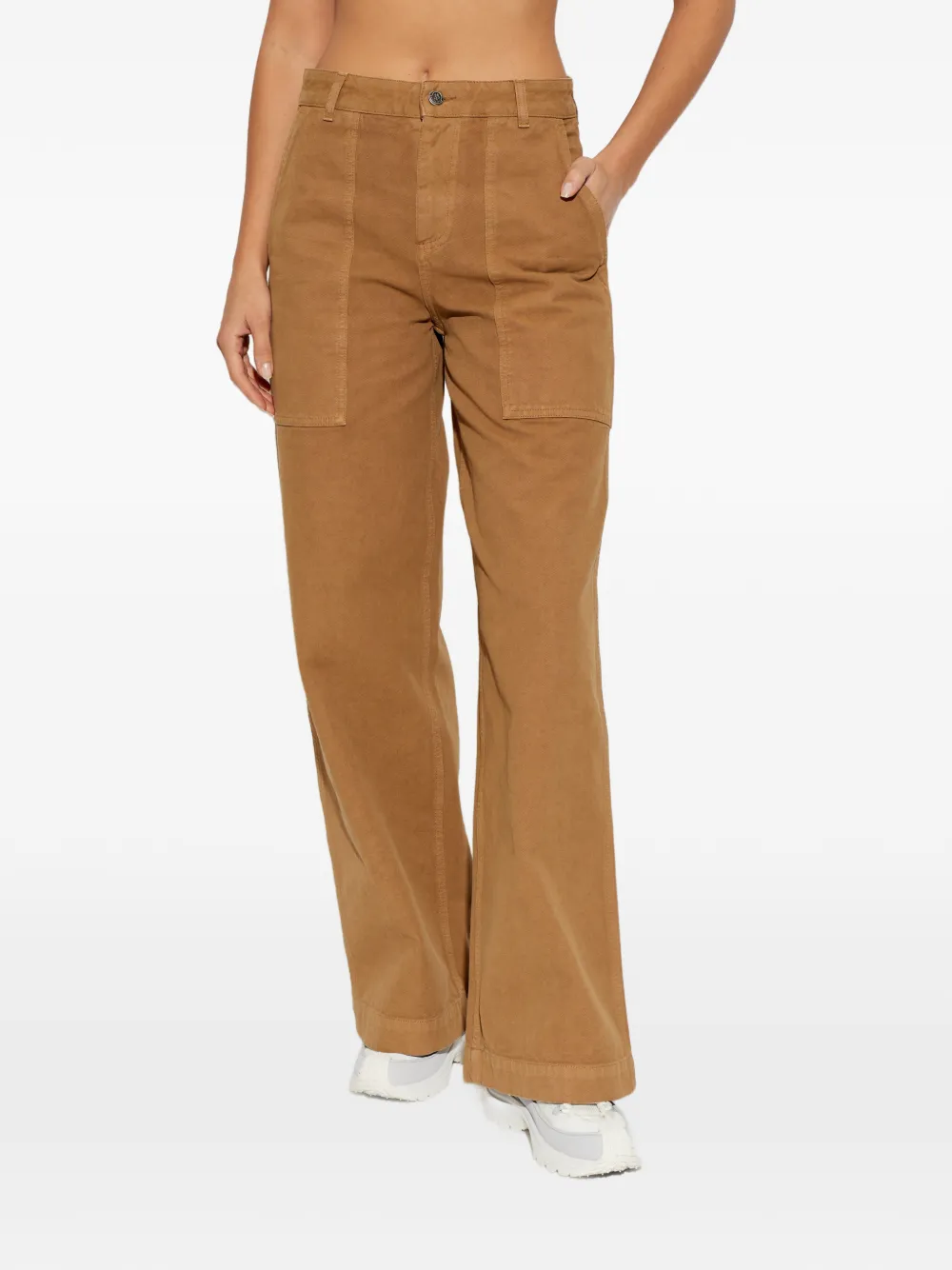 Moncler Broek met zak Bruin