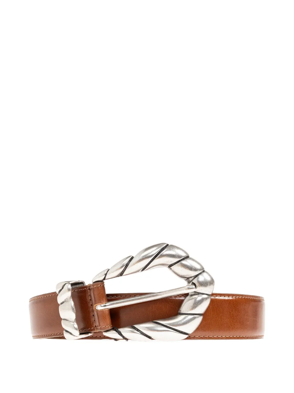 IRO twisted-buckle leather belt - Marrone