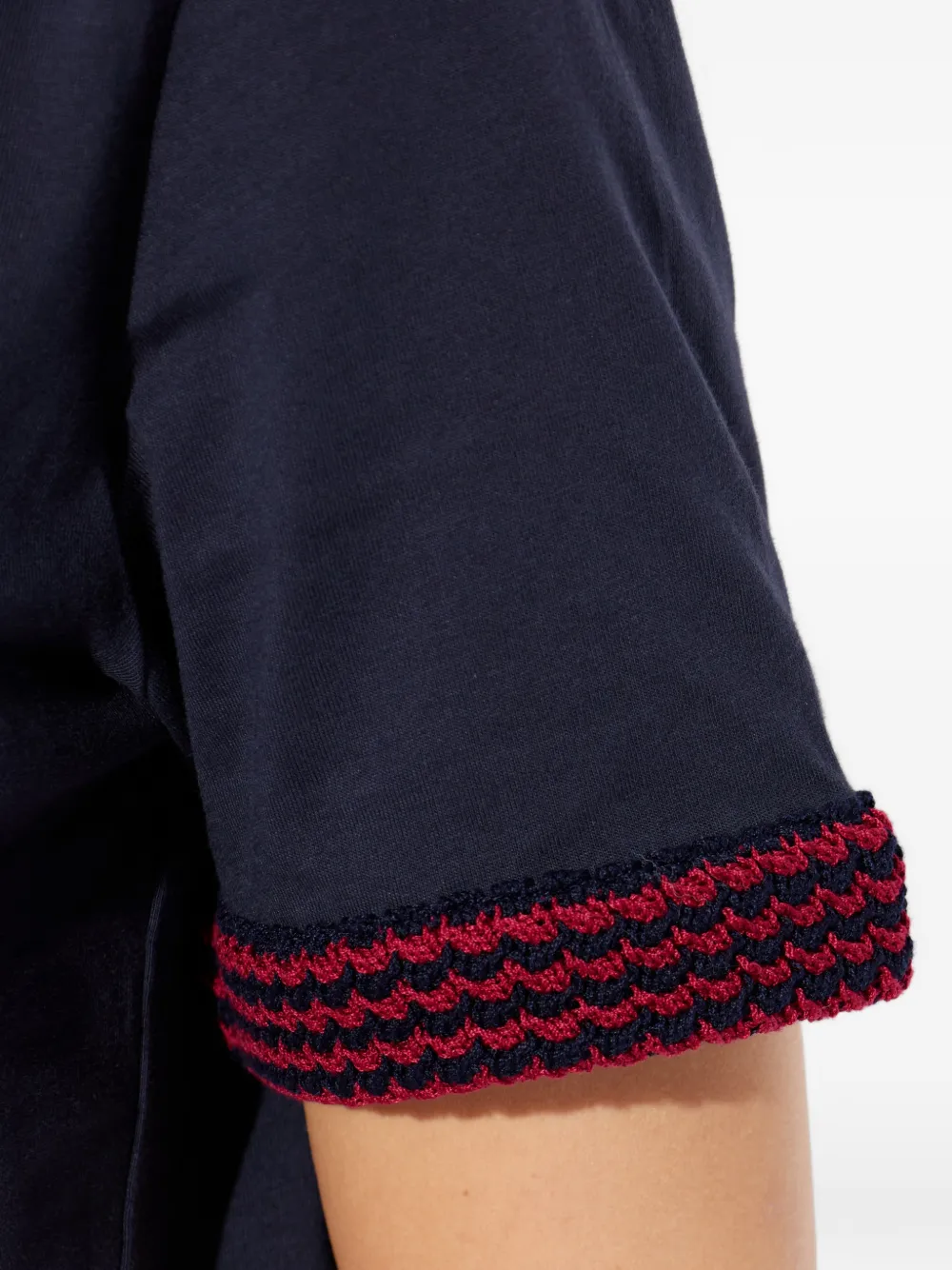 Moncler T-shirt met contrasterende afwerking Blauw