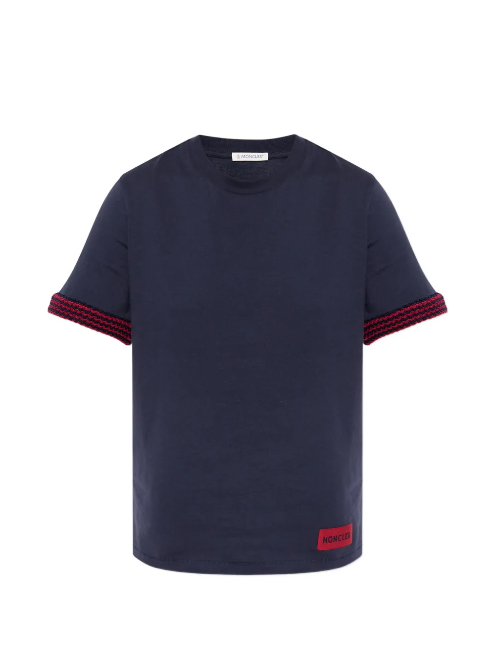 Moncler T-shirt met contrasterende afwerking Blauw