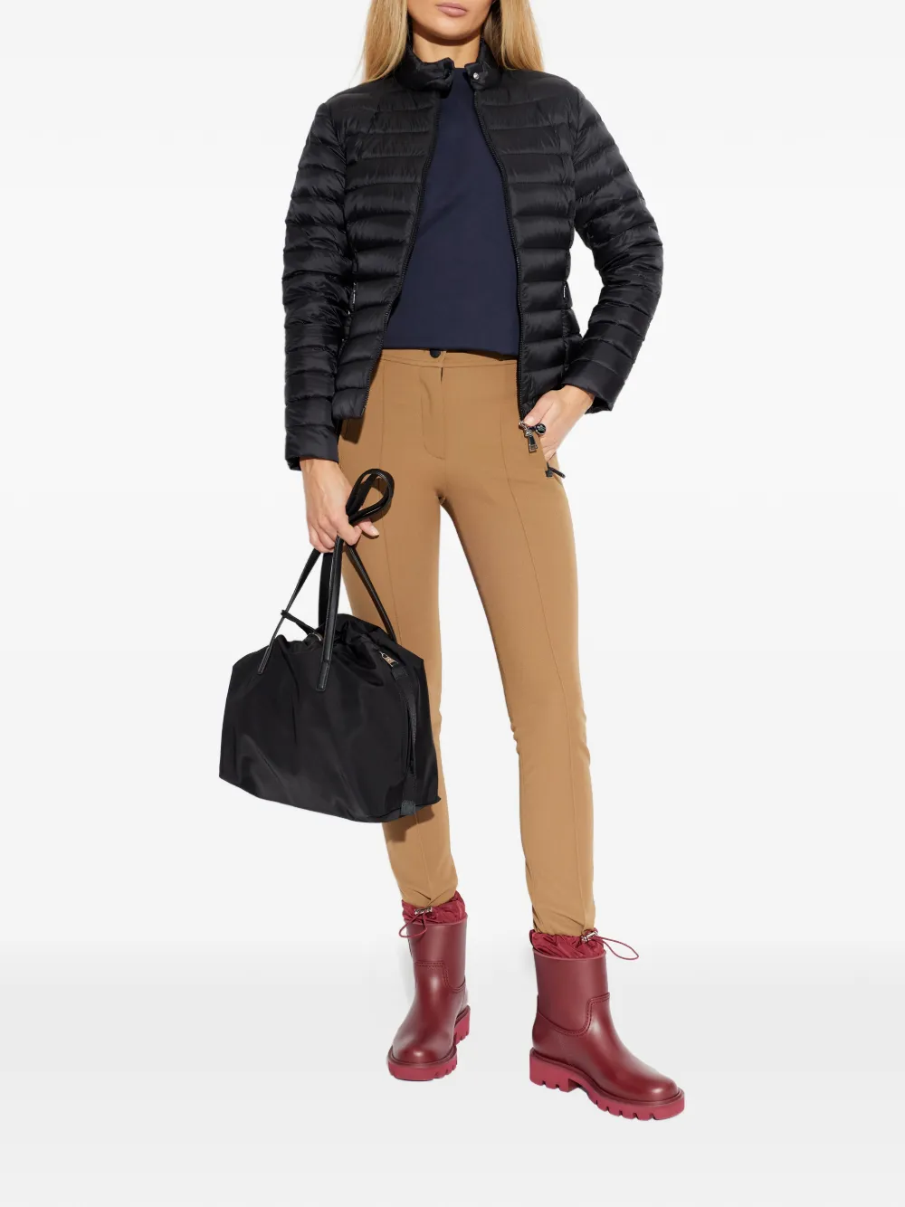 Moncler T-shirt met contrasterende afwerking Blauw