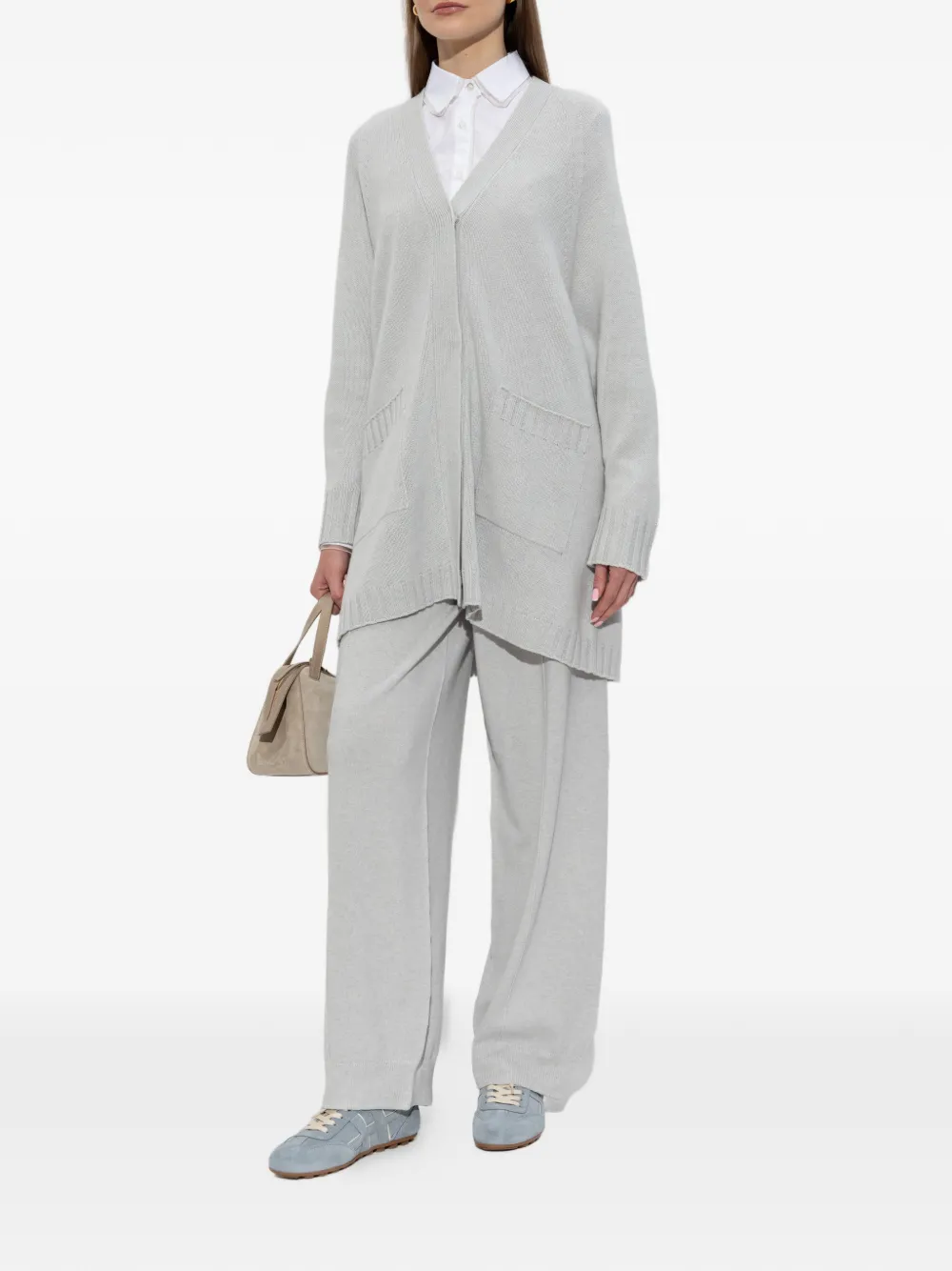 Fabiana Filippi ribbed-waistband trousers - Grijs