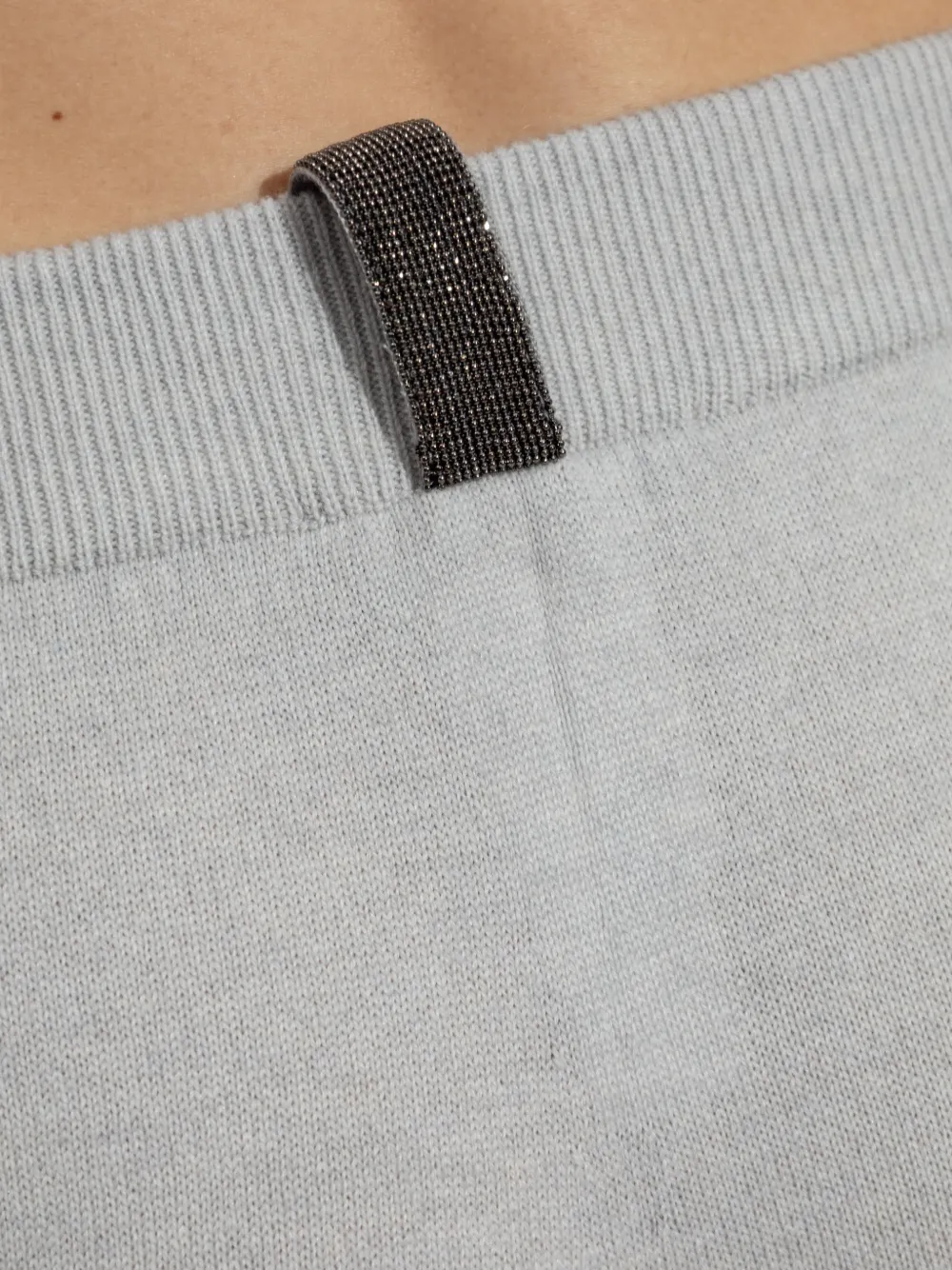 Fabiana Filippi Broek met geribbelde tailleband Grijs