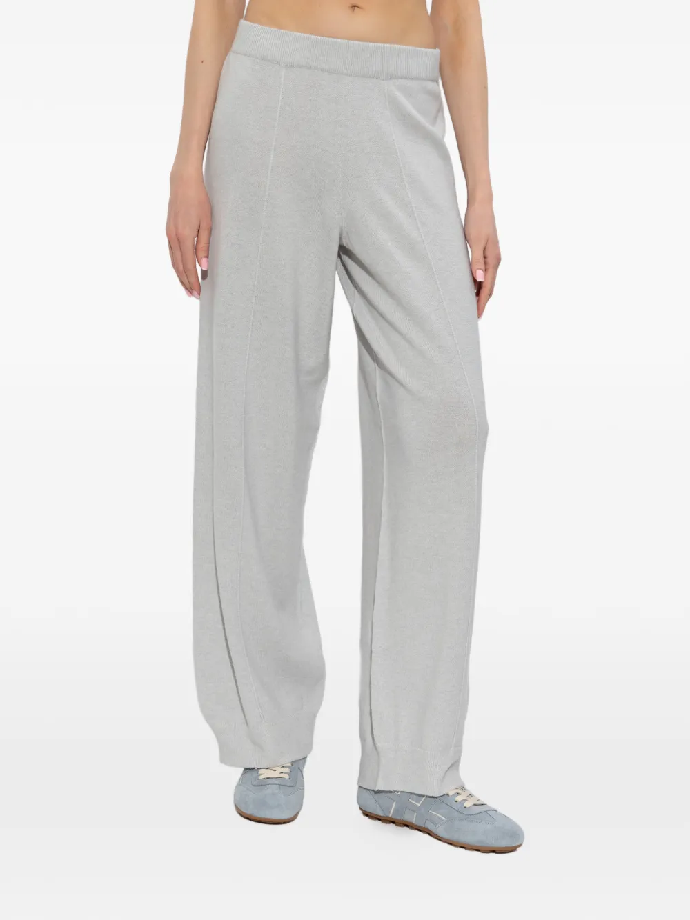Fabiana Filippi Broek met geribbelde tailleband Grijs