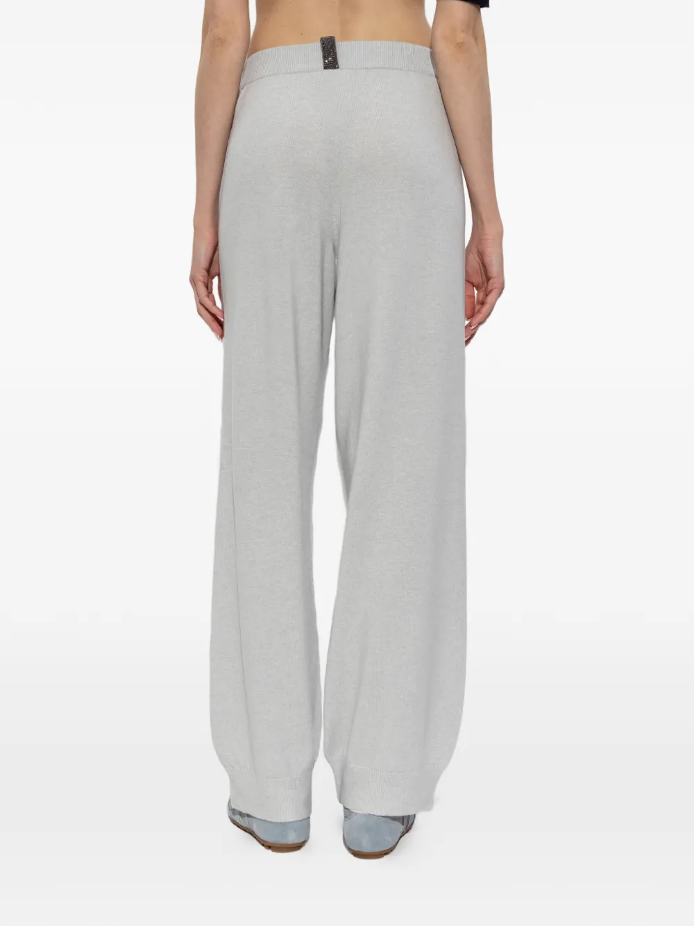 Fabiana Filippi Broek met geribbelde tailleband Grijs
