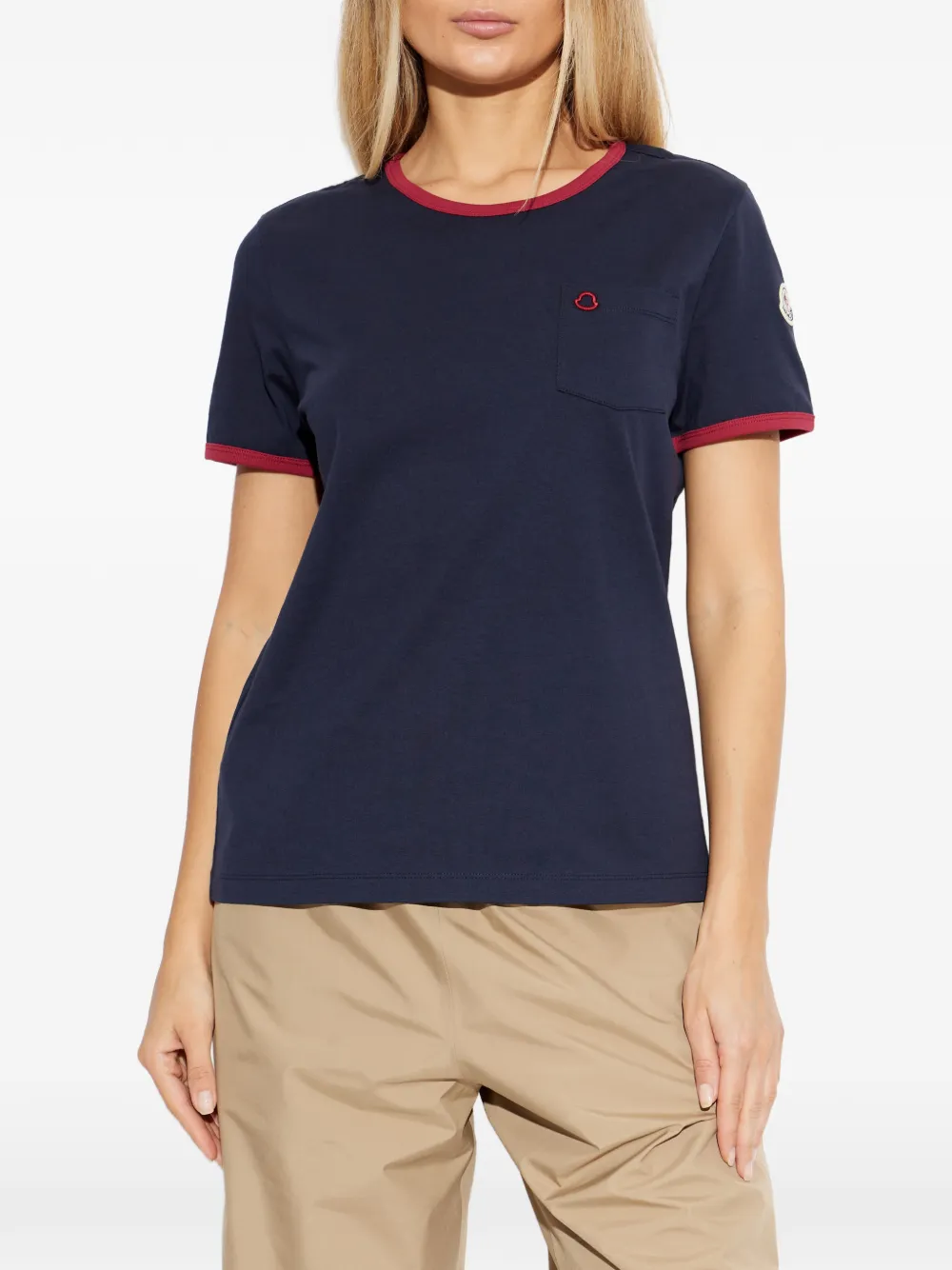 Moncler Pocket-Ringer T-shirt Blauw