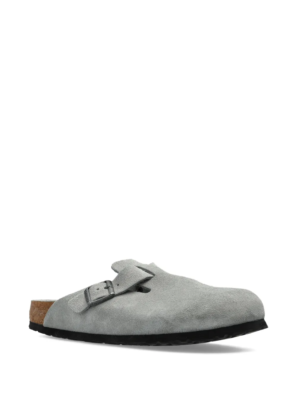 Birkenstock Boston suède muiltjes Grijs